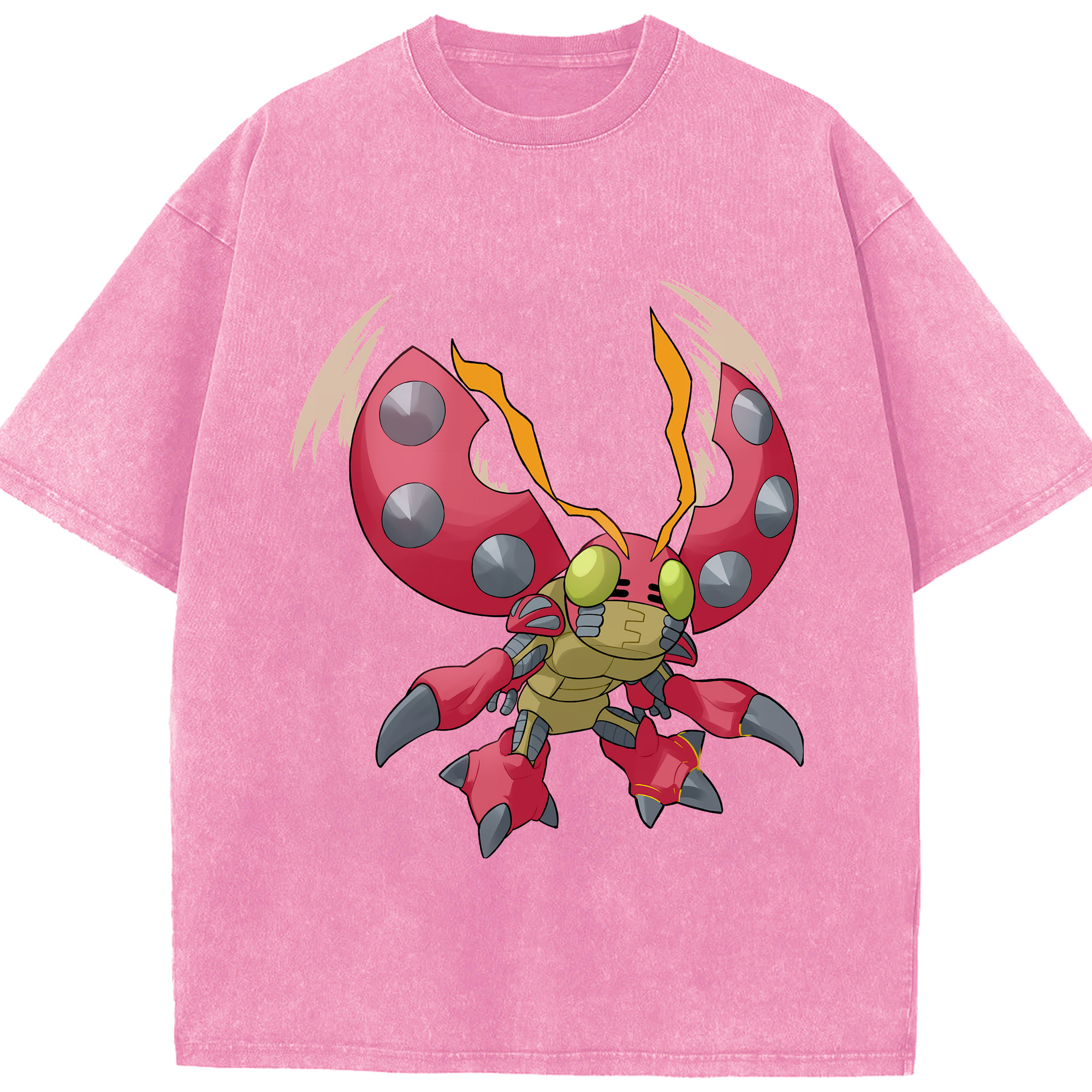 （画像用） Digimon デジタルモンスター/デジモン 綿100% ヴィンテージ風 半袖Tシャツ（フロントプリント）